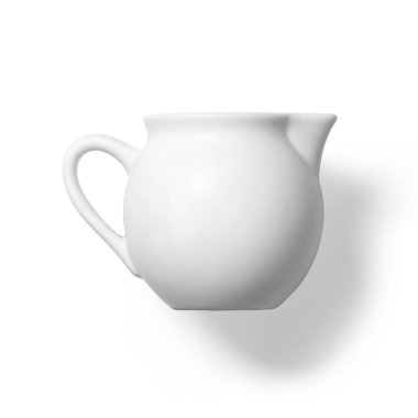 Kapalı görünüm süt kabı beyaz üzerine izole.