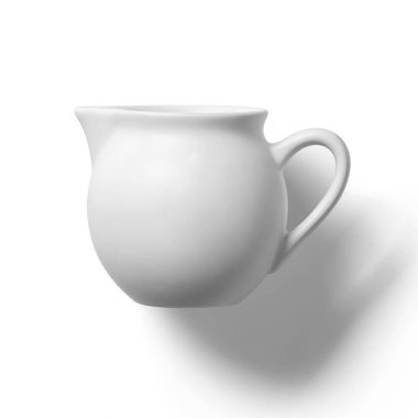 Kapalı görünüm süt kabı beyaz üzerine izole.