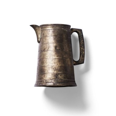 Görüntüyü kapat. Su testisi beyaza izole edildi..