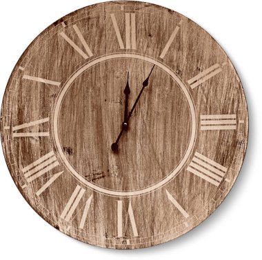 Sade arkaplanda izole edilmiş görünüm çember saatini kapat.