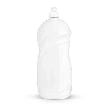 Sade arka planda izole edilmiş ürününüz için çeşitli sade beyaz kozmetik paketleme.