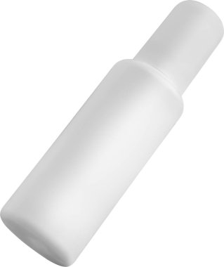 Sade arka planda izole edilmiş ürününüz için çeşitli sade beyaz kozmetik paketleme.