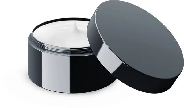 Boş renkli kozmetik kavanozu modeli.