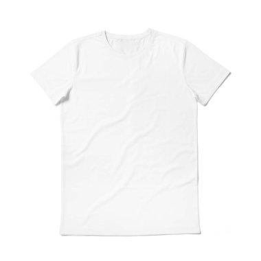 Beyaz arkaplanda izole edilmiş yakındaki tişörtü kapat.