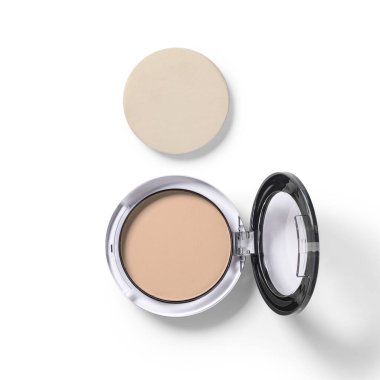 Kozmetik konsepti için izole makyaj fırçası.