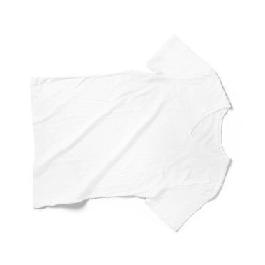 Beyaz arkaplanda izole edilmiş v yaka tişörtünü kapat.