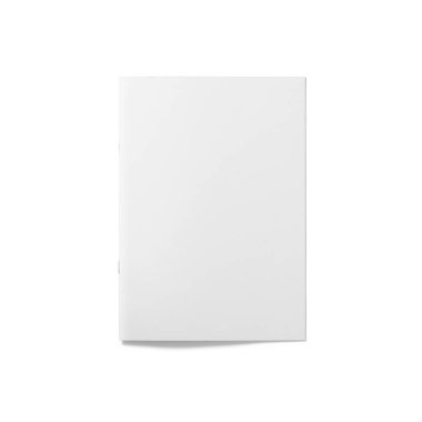 Boş beyaz broşür A4 üst görünüm.