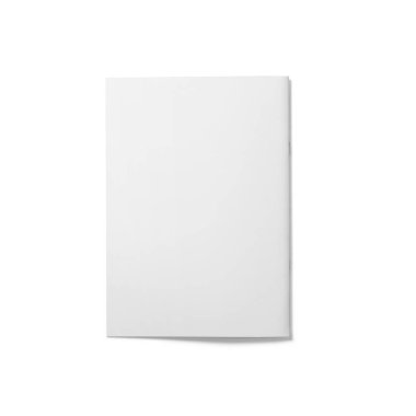Boş beyaz broşür A4 üst görünüm.