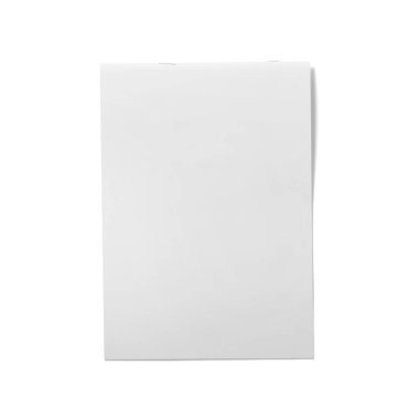 Boş beyaz broşür A4 üst görünüm.