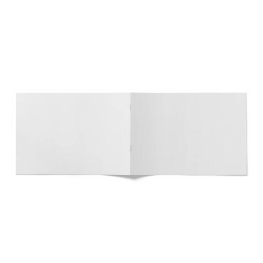 Boş beyaz broşür A4 üst görünüm.