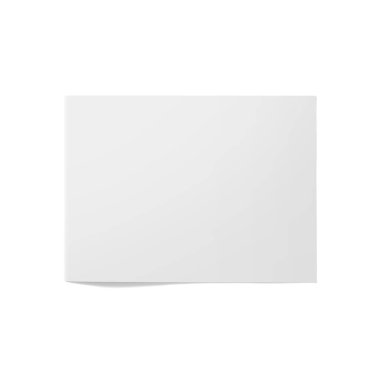 Boş beyaz broşür kağıtları izole edildi.