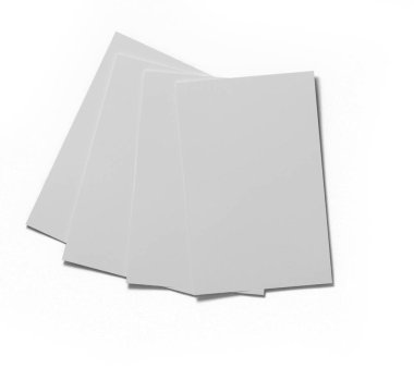 Boş beyaz kartvizit sade arkaplanda izole edildi.