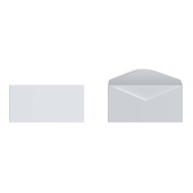 Yaratıcı kavram boş basit zarf sade arkaplanda izole, element sahneleriniz için uygun.