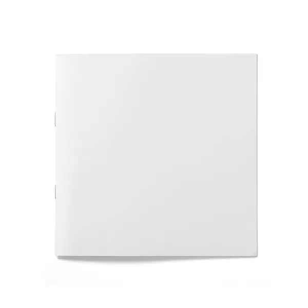 Leere Weiße Quadratische Broschüre Mit Einfachem Licht — Stockfoto