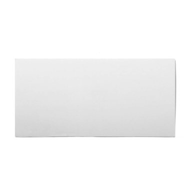 Boş beyaz el ilanı iki kat beyaz üzerine izole.