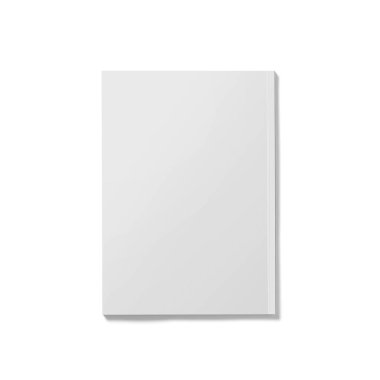 İzole edilmiş beyaz açık dergi modeli