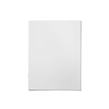 İzole edilmiş beyaz açık dergi modeli