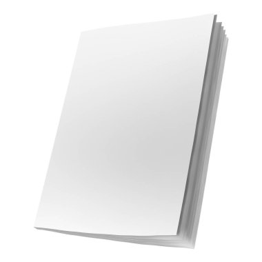 Özgün arkaplanda izole edilmiş yaratıcı konsept boş dergi, element sahnelerinize uygun.