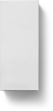 Üst görünüm paketleme kutusu izole edildi.