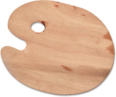 Element projeniz için uygun sade arkaplan üzerindeki izole edilmiş boya tahtasını kapat.