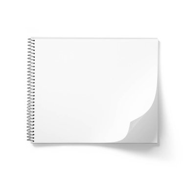 Beyaz arkaplanda izole edilmiş resim defterini kapat.