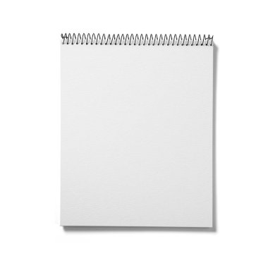 Beyaz arkaplanda izole edilmiş resim defterini kapat.