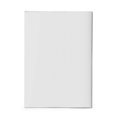 Beyaz arkaplanda izole edilmiş boş tabloid kağıdı kapat.