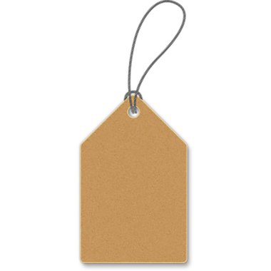 Alışveriş projeniz için sade arkaplanda izole edilmiş çeşitli boş beyaz fiyat etiketi biçimi.