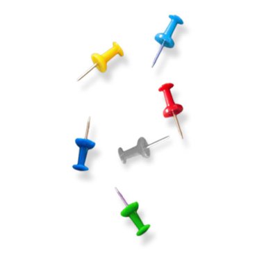 Saydam arkaplanda izole edilmiş gerçekçi iğneler. Sahne projeleri için uygun unsur.