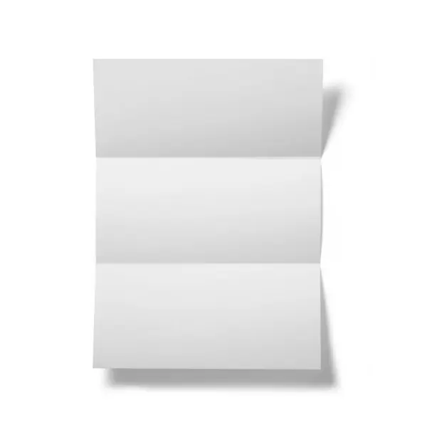 Folheto Vista Close Três Vezes Isolado Branco — Fotografia de Stock