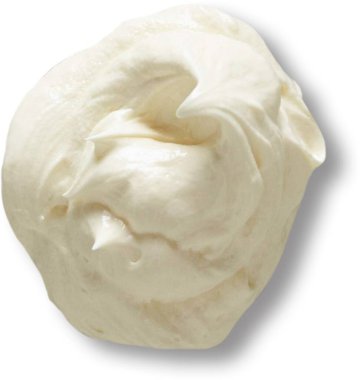 Element projeniz için uygun sade arkaplan üzerindeki izole edilmiş kremi kapat.