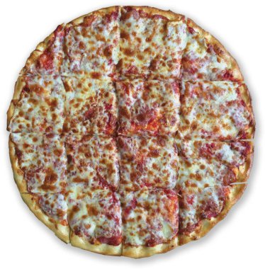 Pizza İtalyan kökenli bir yemektir. Arkaplanda izole edilmiş fırından yapılır..