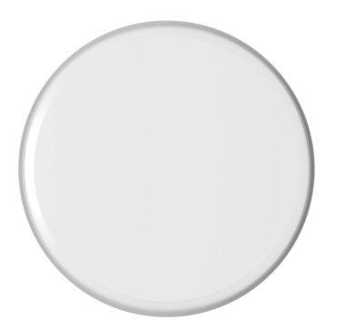 Beyaz plaka üzerine izole edilmiş beyaz görüntüyü kapat.