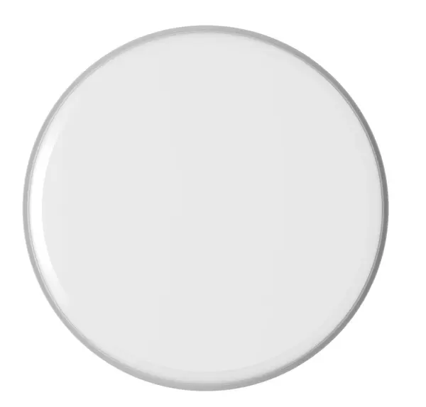 Close View White Plate Isolated White — Stock Photo, Image