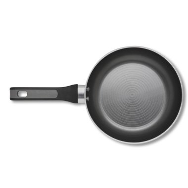 Gerçekçi siyah tava şeffaf arkaplanda izole edildi. Sahne projeleri için uygun element.