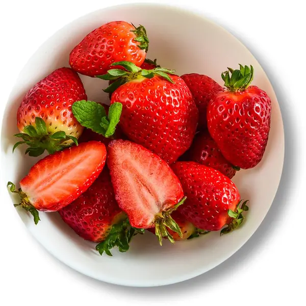Strawberries are a good source of vitamin C, manganese, folate and potassium.