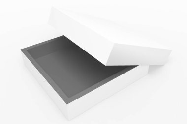 Taklit malzemeleriniz için uygun boş beyaz kağıt kutuyu kapat.