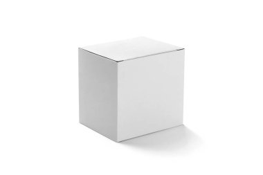 Taklit malzemeleriniz için uygun boş beyaz kağıt kutuyu kapat.