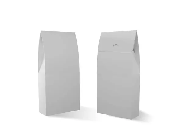 Close View Plain Blank White Paper Bag Fit Your Design — Stock Photo, Image