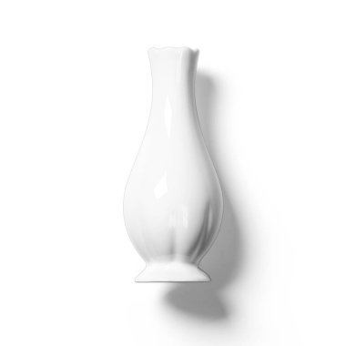 Mutfak konsepti için boş beyaz cam porselen.