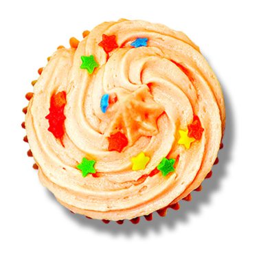 Şeffaf arkaplanda izole edilmiş lezzetli fincan kekleri. Yemek sahneleri projesi için uygun..