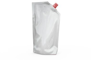 Beyaz arkaplanda izole edilmiş beyaz doydoyuma paketinin farklı türdeki konumu.