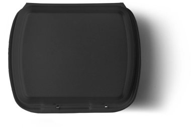 Yemek konsepti için renkli strafor gıda ambalajı.