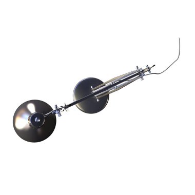 Gerçekçi masa lambası şeffaf arkaplanda izole edildi. Sahne projeleri için uygun element.