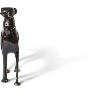 Saydam arkaplanda izole edilmiş gerçekçi köpek heykeli, varlık tasarımı için uygun.