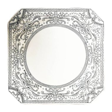 Saydam arkaplanda izole edilmiş gerçekçi basit plaka, varlık tasarımı için uygundur.