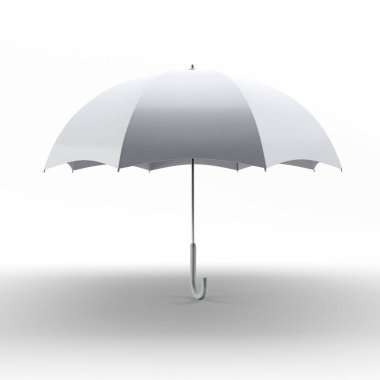 Boş beyaz şemsiyeyi şeffaflıkla kapat.