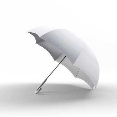 Boş beyaz şemsiyeyi şeffaflıkla kapat.