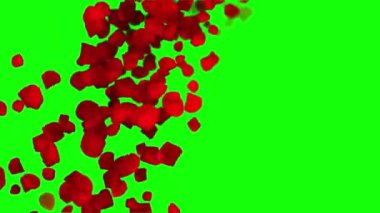 Parlak kırmızı yapraklar yeşil bir zemine saçılmış çarpıcı bir kontrastlık yaratıyor. Görüntü, doğa güzelliği ve tazeliğiyle ilgili konular için mükemmel.