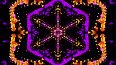 Kaleydoskopik desenler canlı renklerle büyüleyici bir görsel etki yaratıyor